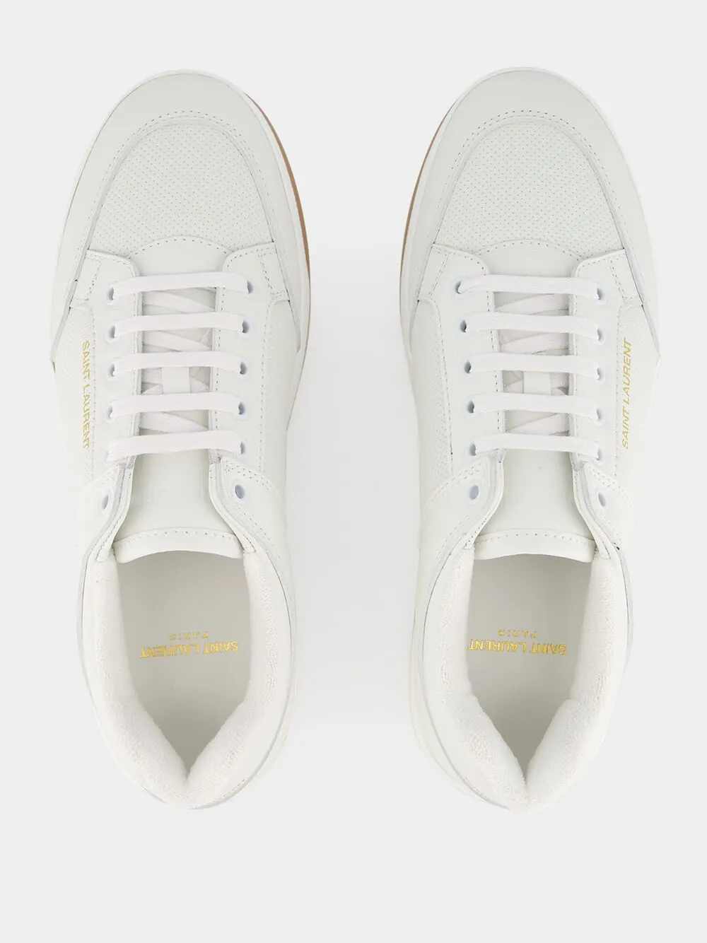 SL/61 Low-Top White Leather Sneakers