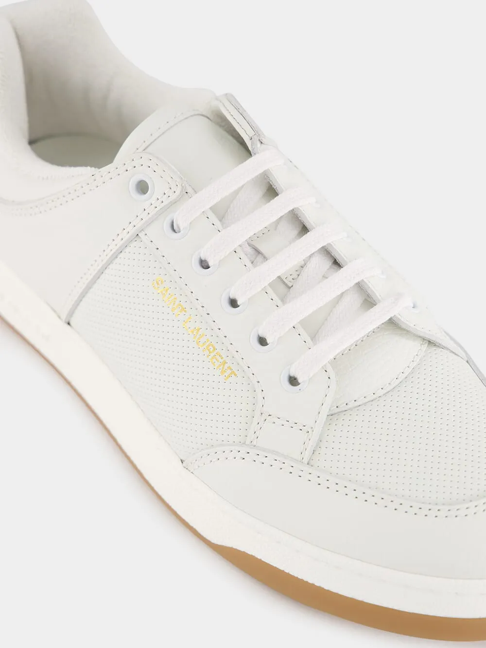 SL/61 Low-Top White Leather Sneakers