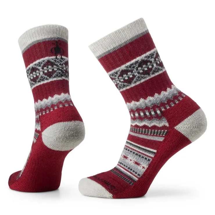 Smartwool Everyday Snowed In Sweater Crew Socks - TIBETAN RED