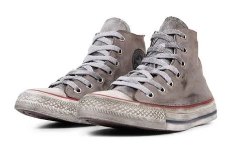 SNEAKERS CONVERSE UNISEX CT AS CANVAS/LEATH LTD HI OPT.WHITE/GREY VINTAGE 165775C