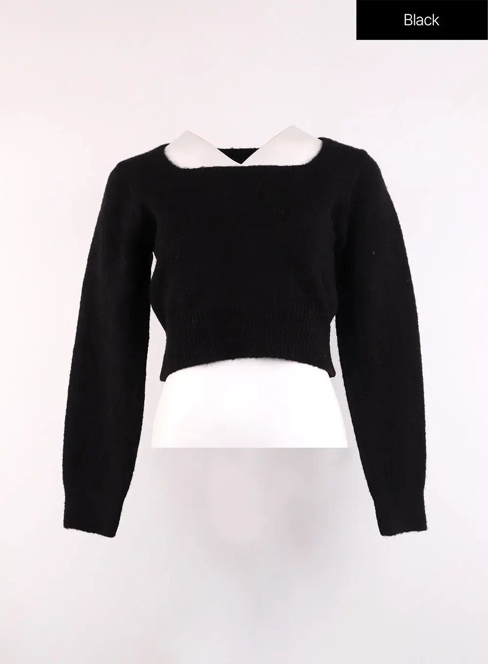 Square Neck Crop Sweater OJ426