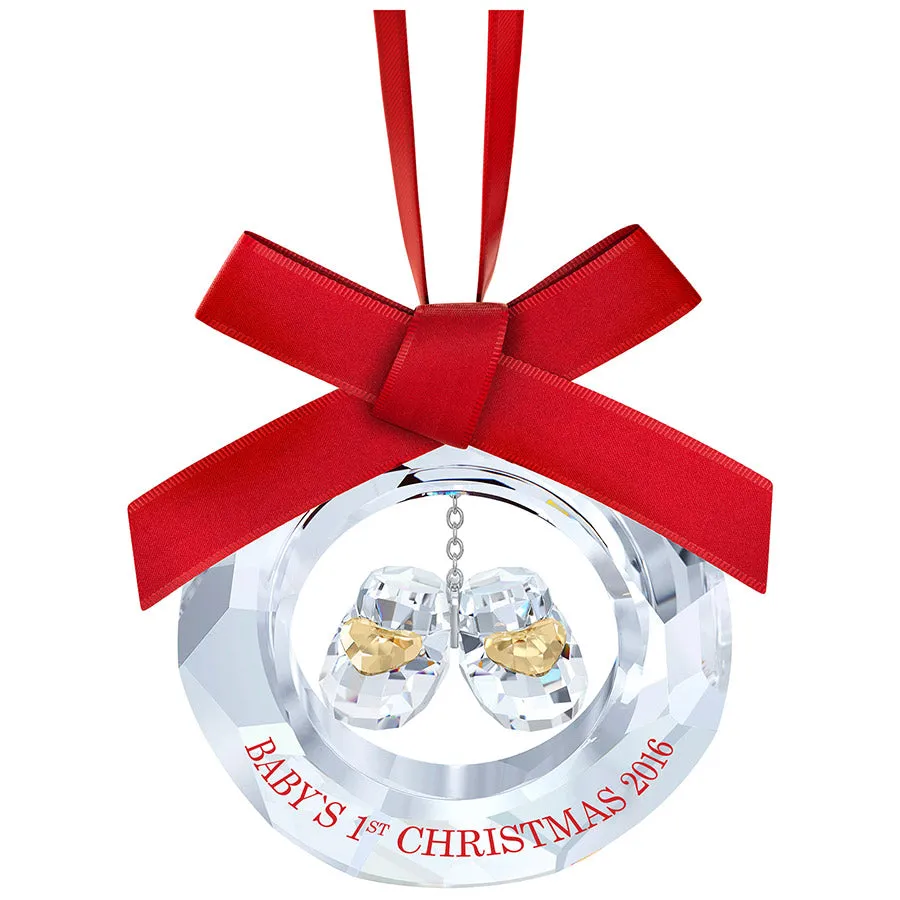 Swarovski Christmas Ornament BABY'S FIRST CHRISTMAS 2016 #5222558