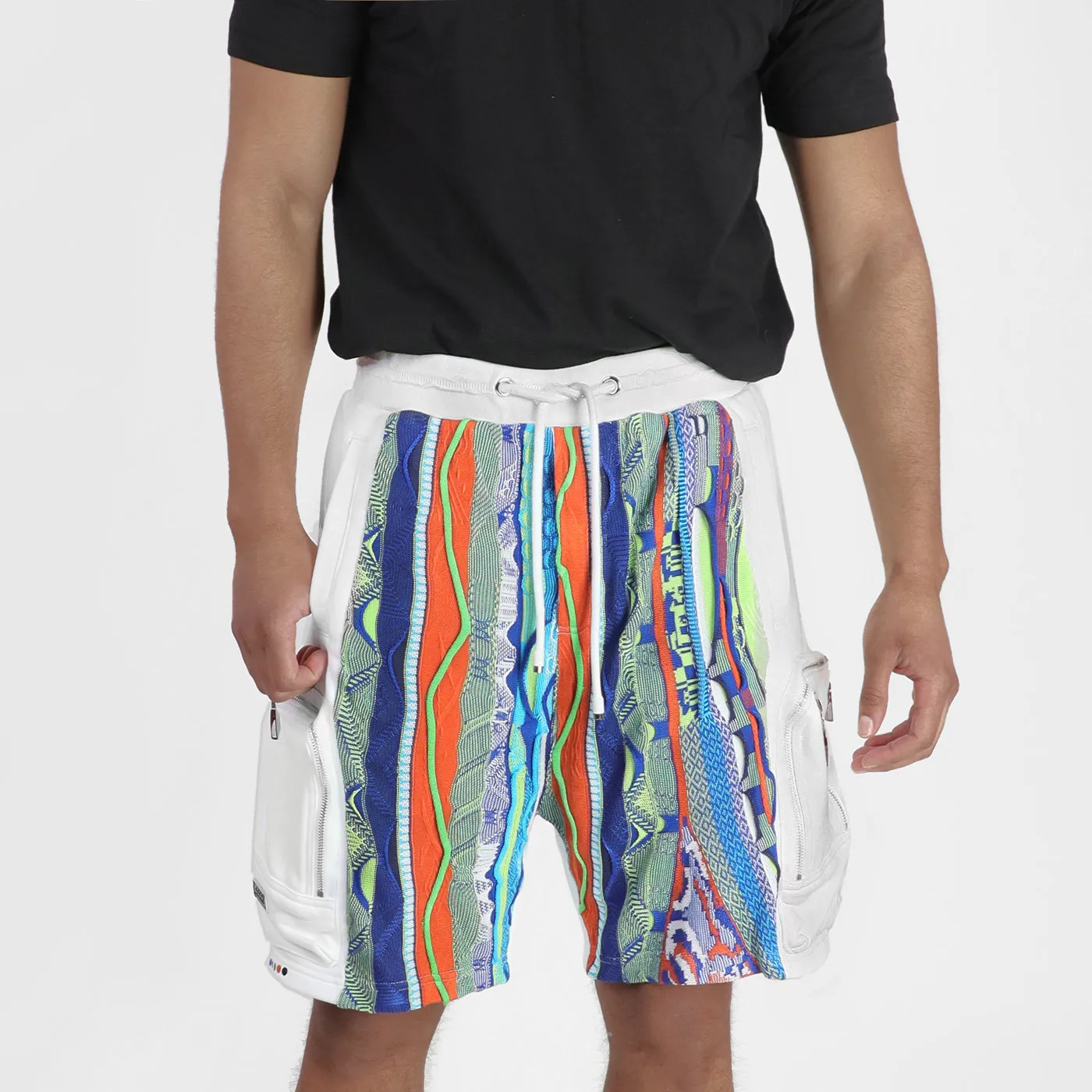 Sweater Pieced Fleece Shorts - Malibu