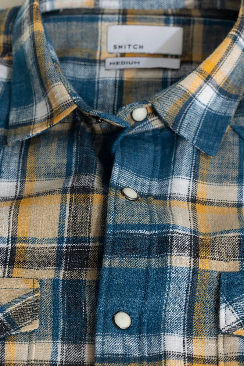 Tartan Tango Blue Checks Shirt