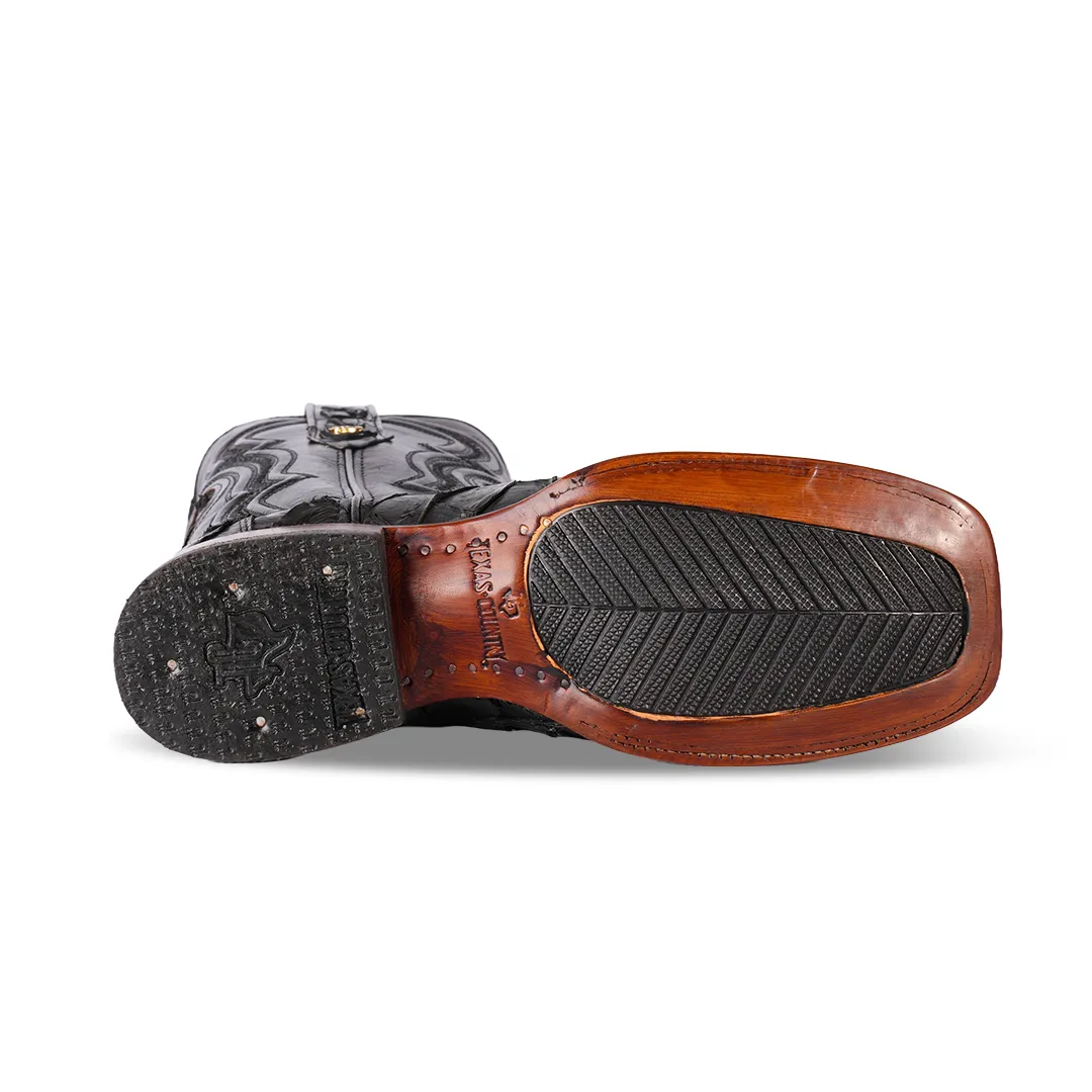 Texas Country Exotic Boot Pez Black Matte PZ60 H-501