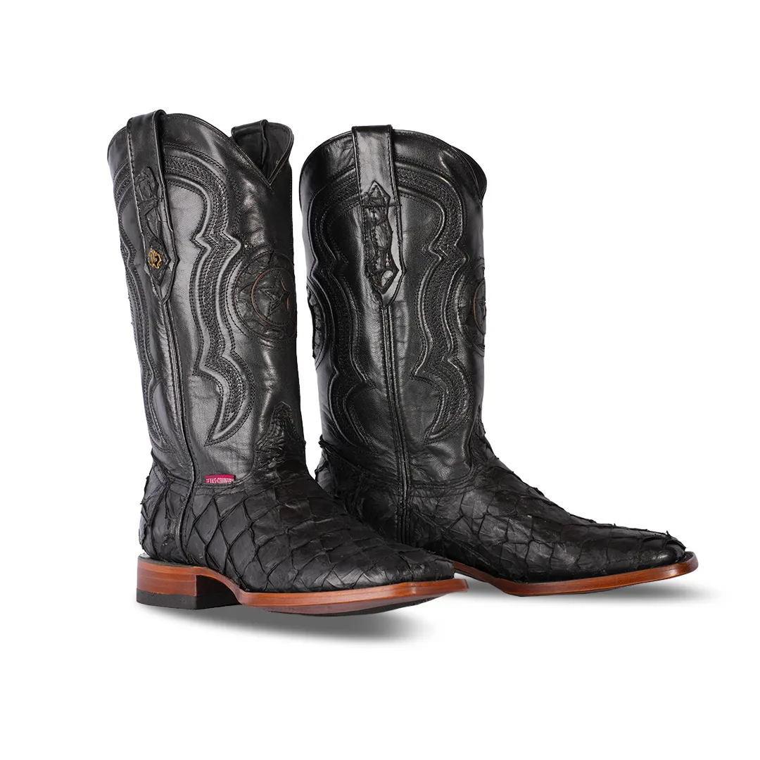 Texas Country Exotic Boot Pez Black Matte PZ60 H-501