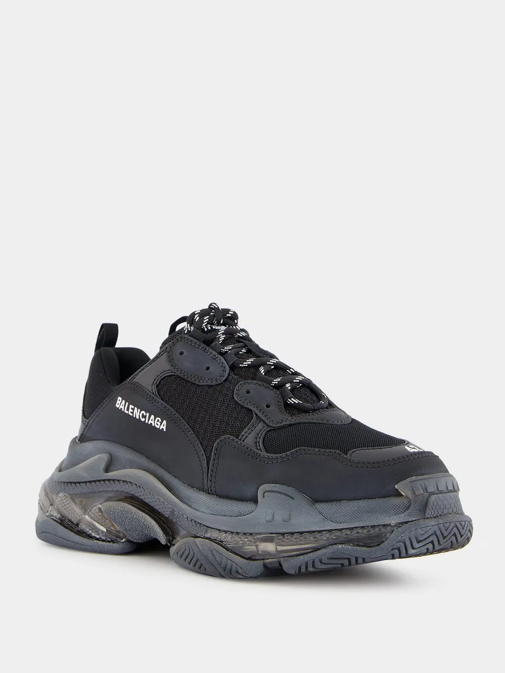 Triple S Clear Sole Black Sneakers