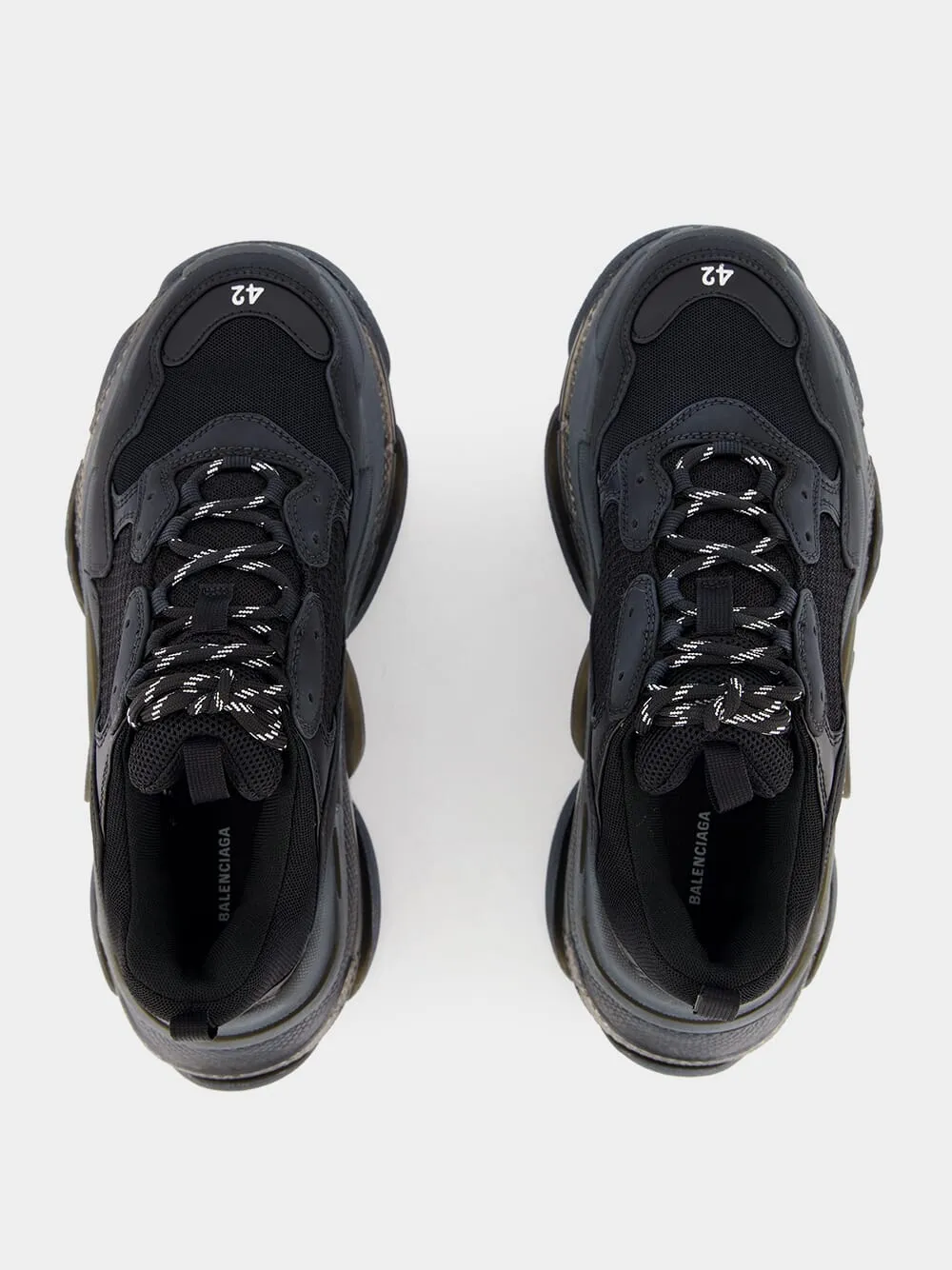 Triple S Clear Sole Black Sneakers