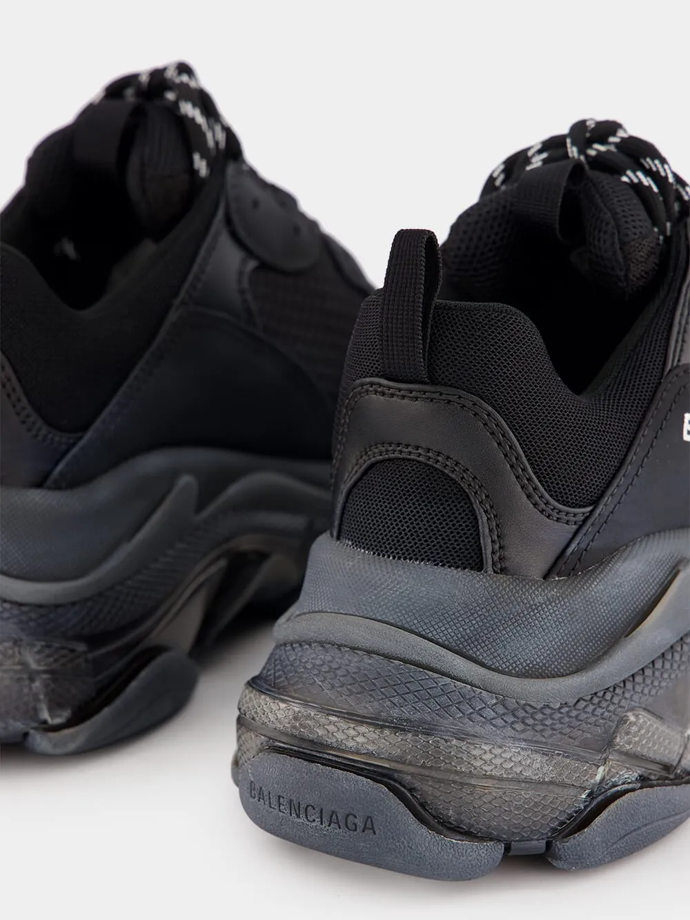 Triple S Clear Sole Black Sneakers