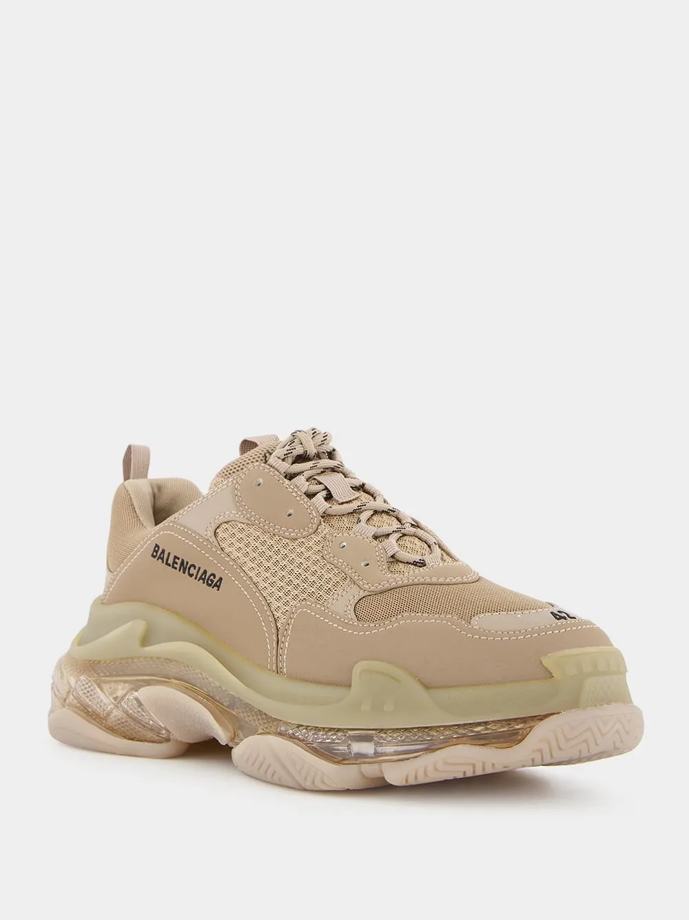 Triple S Clear Sole Light Brown Sneakers