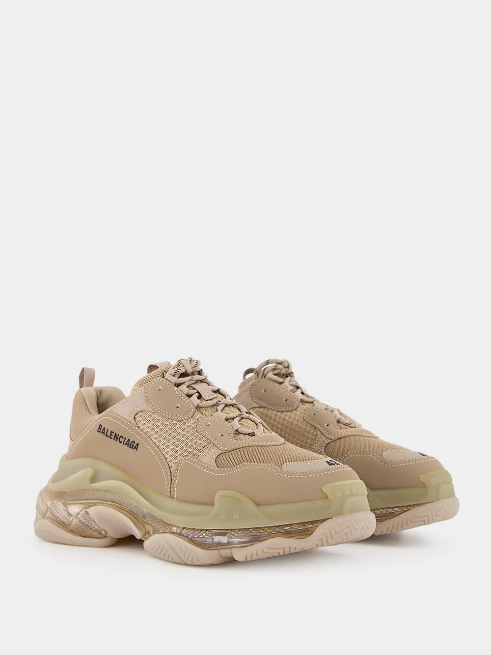 Triple S Clear Sole Light Brown Sneakers