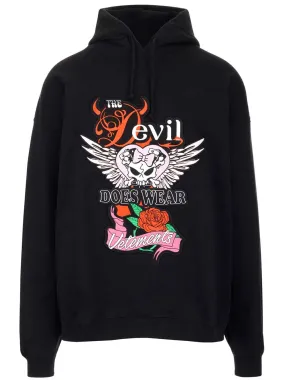 Vetements Graphic Printed Drawstring Hoodie