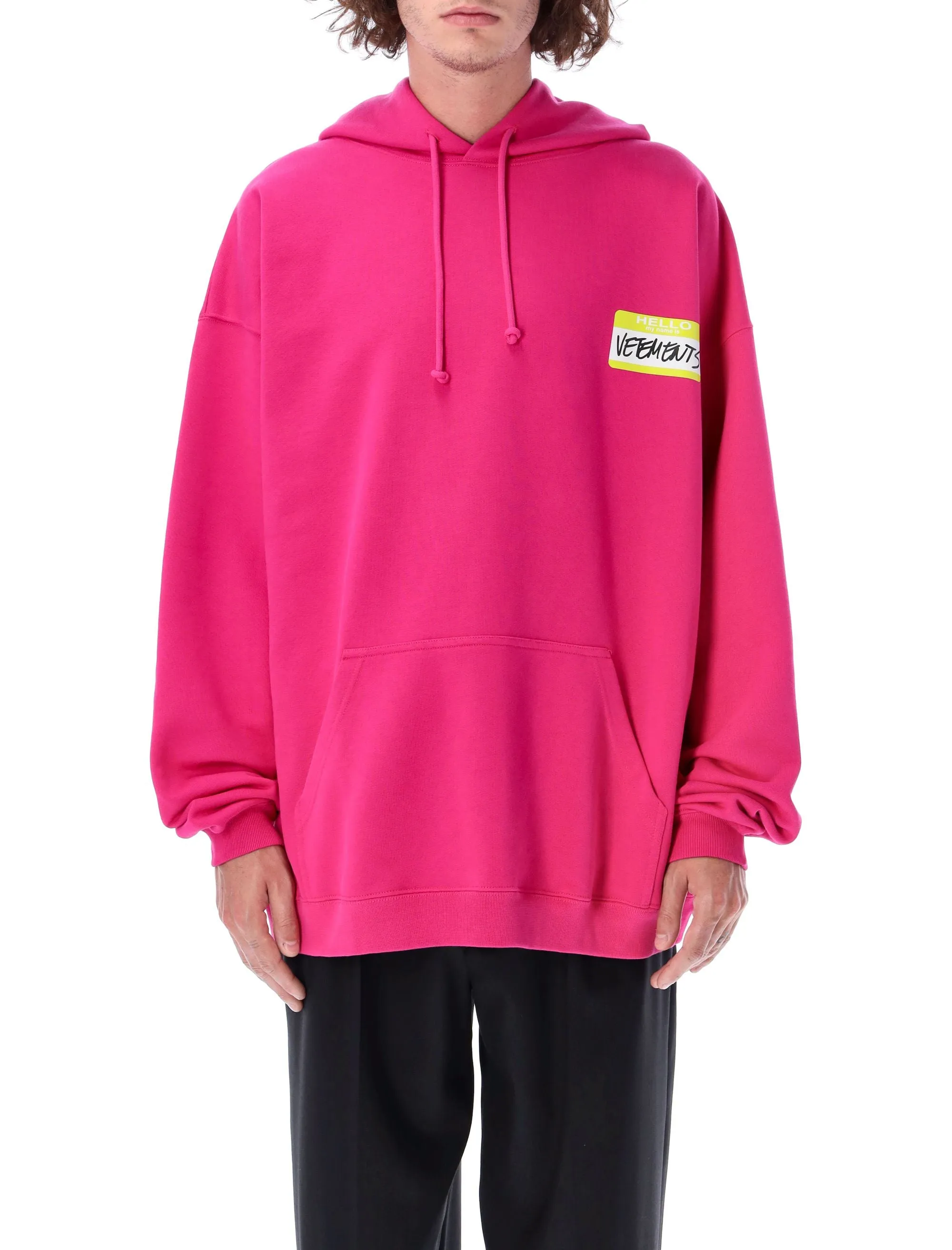 Vetements Logo Patch Drawstring Hoodie