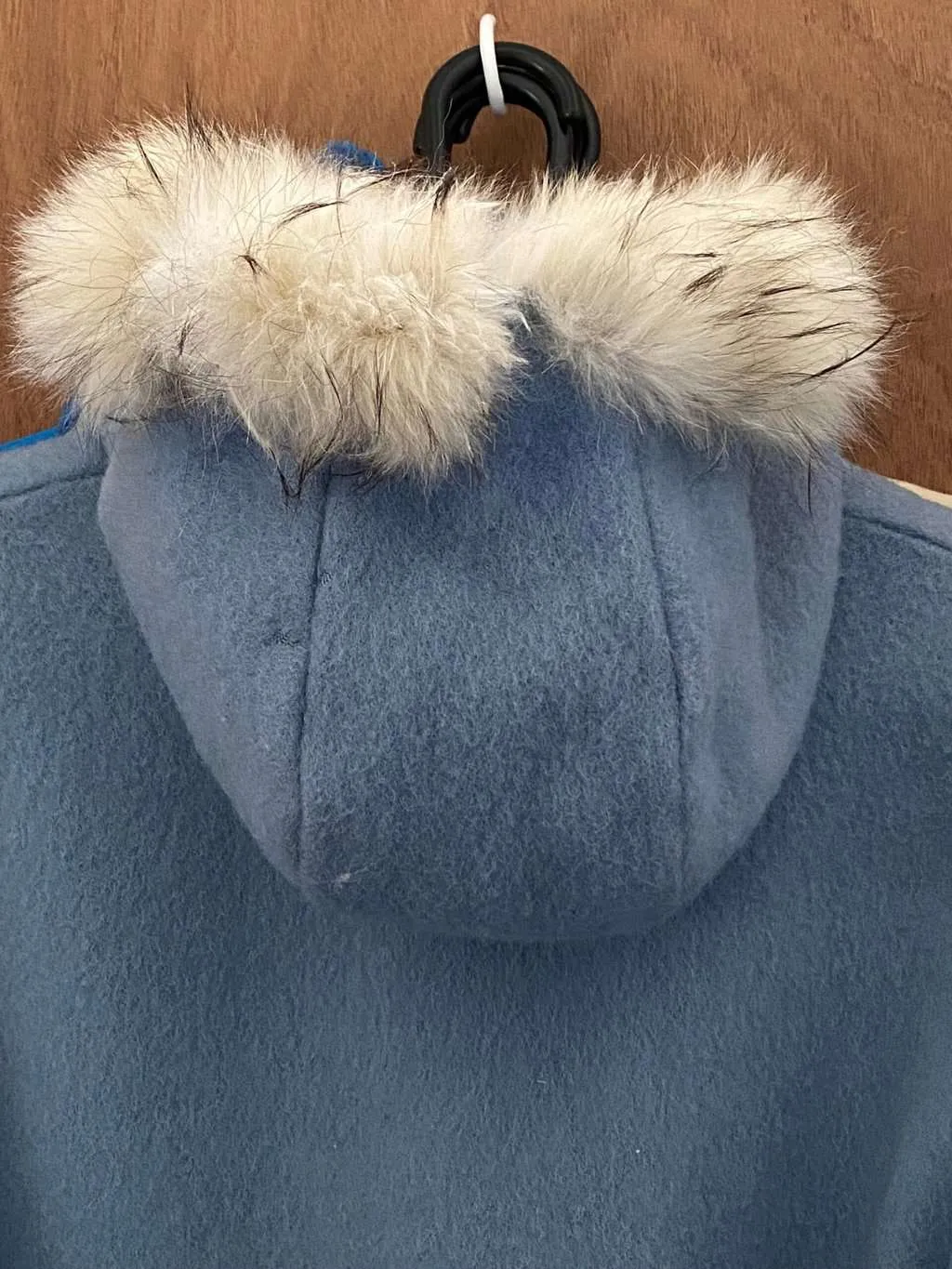 Vintage pale blue Inuit Original Yukon Parka with fur trim – Medium