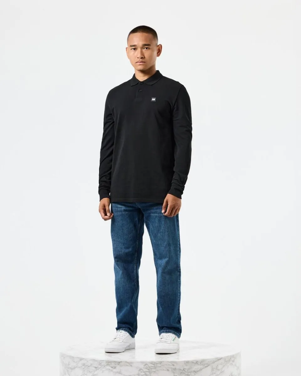 Weekend Offender Dice Long Sleeve Polo Shirt Black