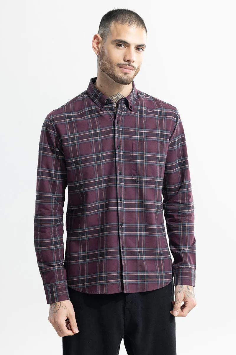 Window Twist Purple Checks Shirt