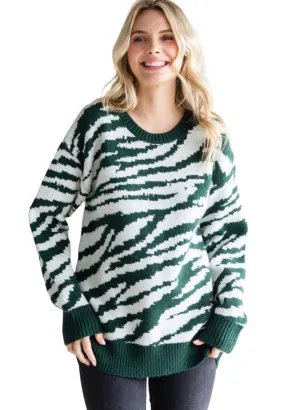 ZEBRA PRINT SWEATER